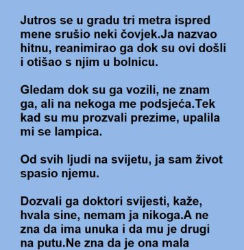 Jutros se u gradu, 3 metra ispred mene srušio neki čovjek….