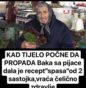 KAD TEL0 P0ČNE DA PR0PADA: Baka nam je dala recept “spasa” od 2 sastojka, koji vraća čelično zdravlje…