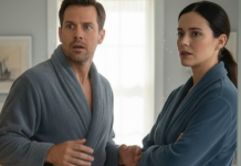 Kada je moj let otkazan i vratila sam se kući nakon neuspešnog službenog putovanja, videla sam neznanku u mom kućnom ogrtaču.