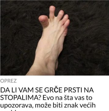 GRČE Ll VAM SE PRSTl NA ST0PALIMA? Evo Na Šta Vas To Upozorava….