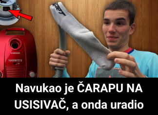Navukao je ČARAPU NA USISIVAČ, a onda uradio OVO! Ljudi gledaju i ne veruju, OVO JE ČUDO!