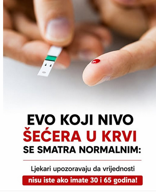 Evo koji nivo šećera u krvi se smatra normalnim: ljekari upozoravaju da vrijednosti nisu iste ako imate 30 I 65 godina!.. - featured image Evo koji nivo šećera u krvi se smatra normalnim: ljekari upozoravaju da vrijednosti nisu iste ako imate 30 I 65 godina!.. - featured image