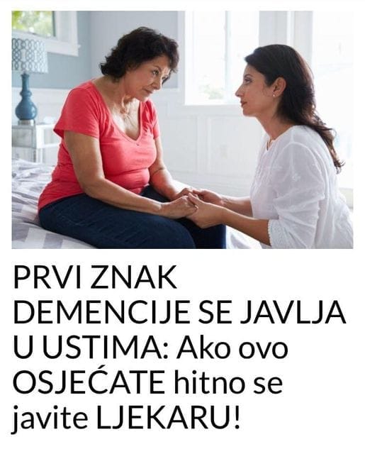 UPOZORAVAJUĆI ZNAKOVI DEMENCIJE: KAKO SUVA USTA UKAZUJU NA POTREBU ZA LIJEČNIČKIM PREGLEDOM - featured image
