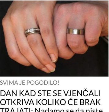 DAN KAD STE SE VJENČALI OTKRIVA KOLIKO ĆE BRAK TRAJATI: Nadamo se da niste izabrali BAŠ OVAJ BROJ - featured image