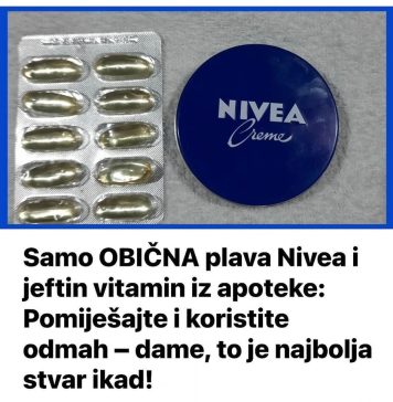 Samo 0BIČNA plava N1vea i jeftin vitamin iz apoteke: Pomiješajte i koristite odmah – dame, to je najbolja stvar ikad! - featured image