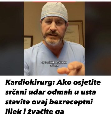 Kardiokirurg: : Ako pomislite na srčani udar, uzmite ovaj lijek koji se izdaje bez recepta i odmah ga sažvačite - featured image