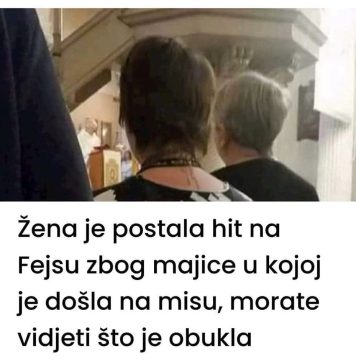 Žena je postala hit na Fejsu zbog majice u kojoj je došla na misu, morate vidjeti što je obukla - featured image