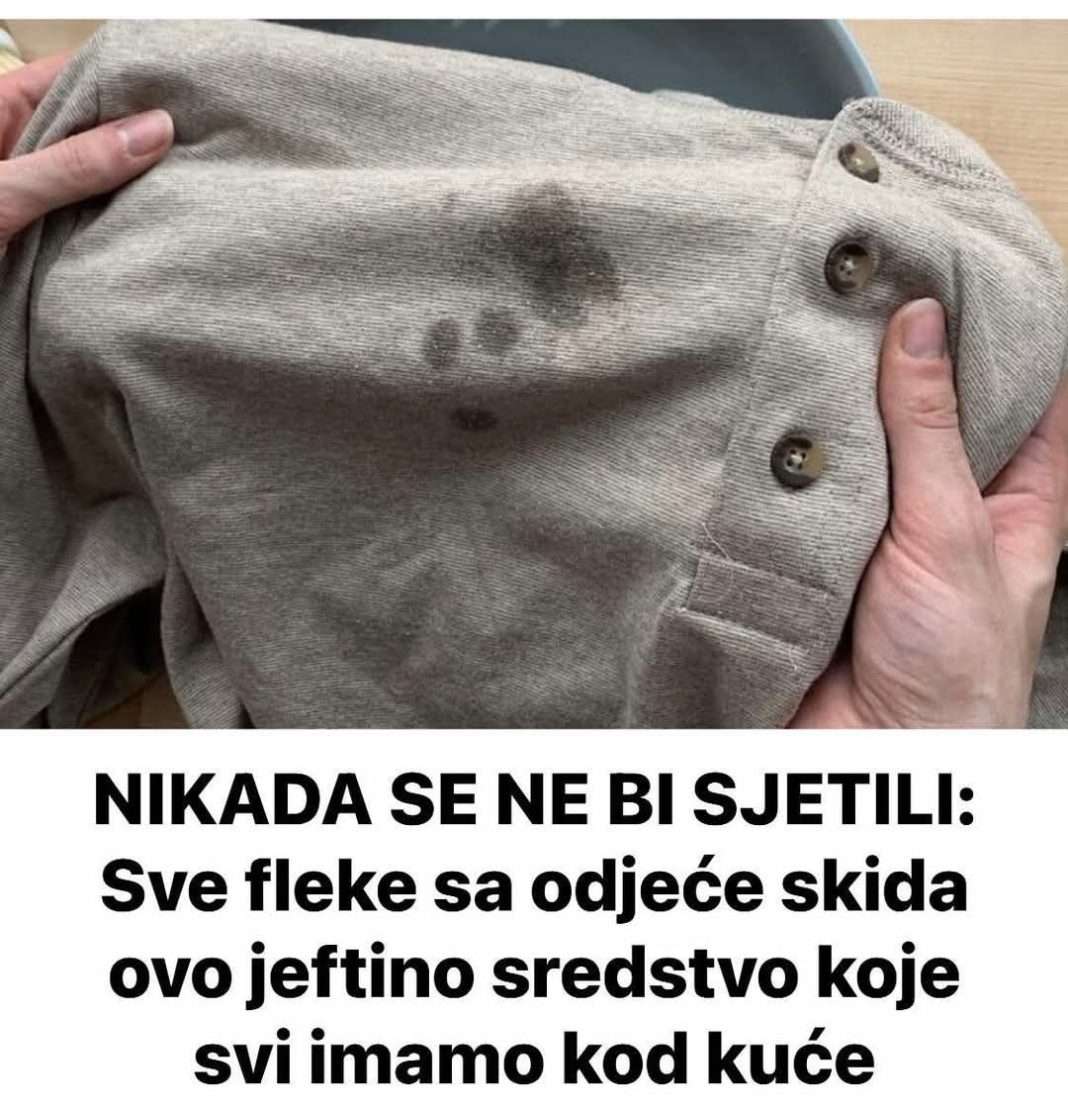 NIKADA SE NE BI SJETILI: Sve fleke sa odjeće skida ovo jeftino sredstvo koje svi imamo kod kuće! (FOTO) - featured image NIKADA SE NE BI SJETILI: Sve fleke sa odjeće skida ovo jeftino sredstvo koje svi imamo kod kuće! (FOTO) - featured image