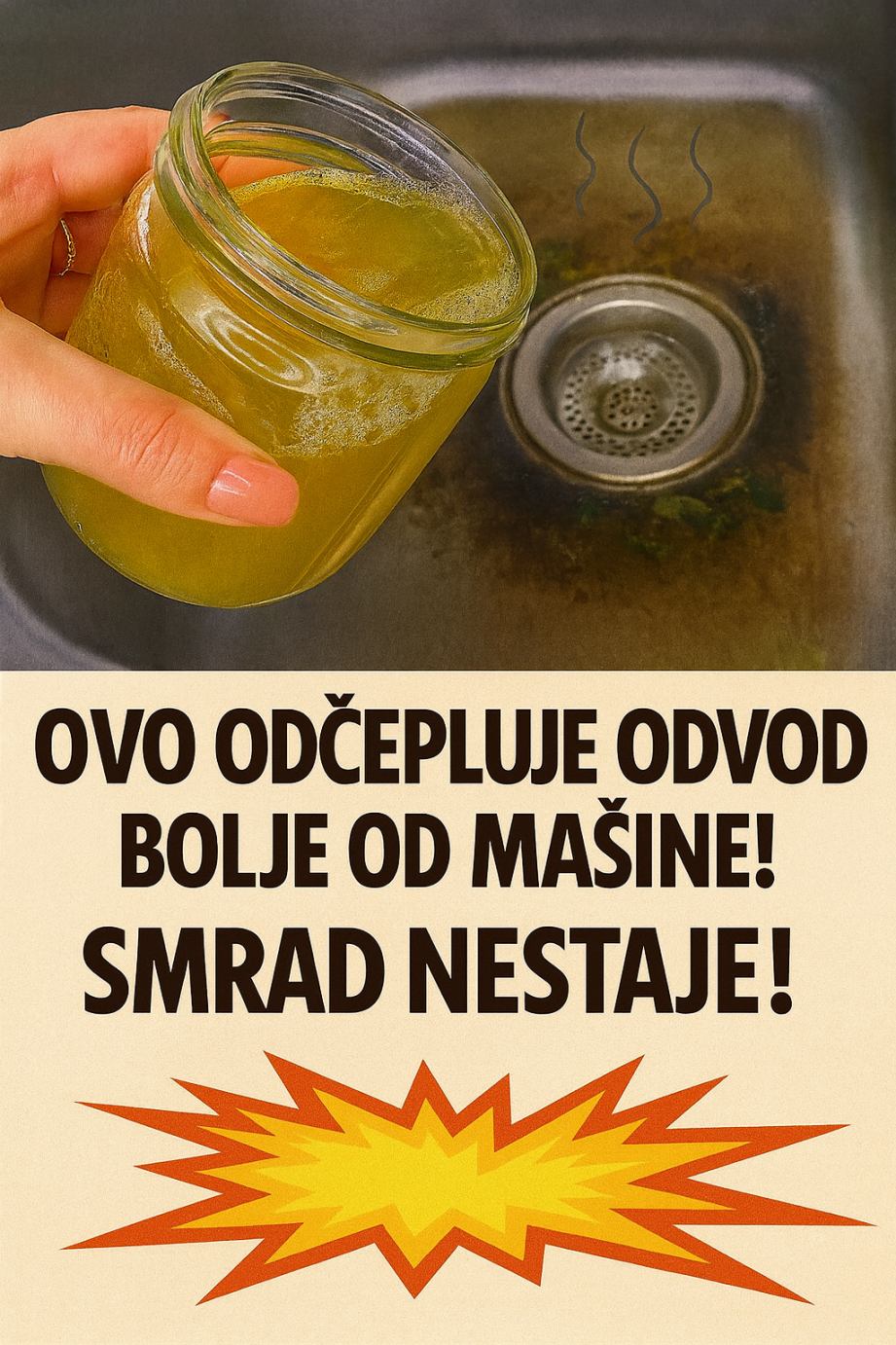Ovo odčepljuje odvod bolje od mašine! Smrad nestaje u sekundi… - featured image