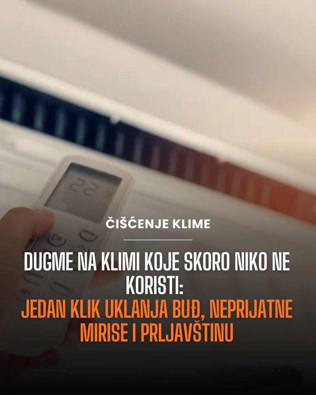 Dugme na klimi koje skoro niko ne koristi: Jedan klik uklanja buđ, neprijatne mirise i prljavštinu - featured image