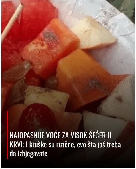 NAJOPASNIJE VOĆE ZA VISOK ŠEĆER U KRVI: I kruške su rizične, evo šta još treba da izbjegavate - featured image NAJOPASNIJE VOĆE ZA VISOK ŠEĆER U KRVI: I kruške su rizične, evo šta još treba da izbjegavate - featured image