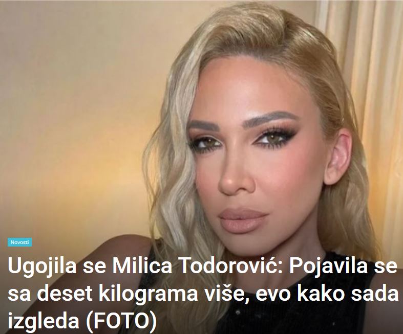 Ugojila se Milica Todorović: Pojavila se sa deset kilograma više, evo kako sada izgleda (FOTO) - featured image Ugojila se Milica Todorović: Pojavila se sa deset kilograma više, evo kako sada izgleda (FOTO) - featured image