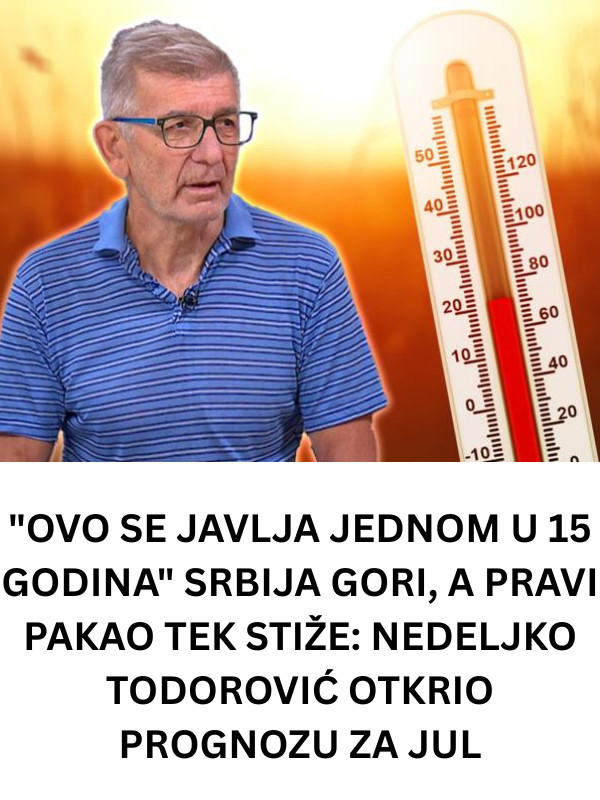 “Ovo se javlja jednom u 15 godina” Srbija gori, a pravi pakao tek stiže: Nedeljko Todorović otkrio prognozu za jul - featured image “Ovo se javlja jednom u 15 godina” Srbija gori, a pravi pakao tek stiže: Nedeljko Todorović otkrio prognozu za jul - featured image