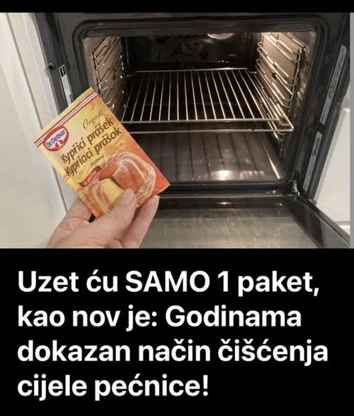 Uzet ću SAMO 1 paket, kao nov je: Godinama dokazan način čišćenja cijele pećnice! - featured image Uzet ću SAMO 1 paket, kao nov je: Godinama dokazan način čišćenja cijele pećnice! - featured image