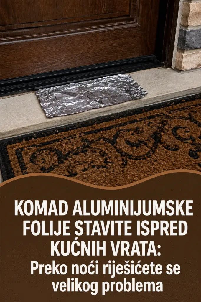 Komad aluminijumske folije stavite ispred kućnih vrata: Preko noći riješićete se velikog problema - featured image Komad aluminijumske folije stavite ispred kućnih vrata: Preko noći riješićete se velikog problema - featured image