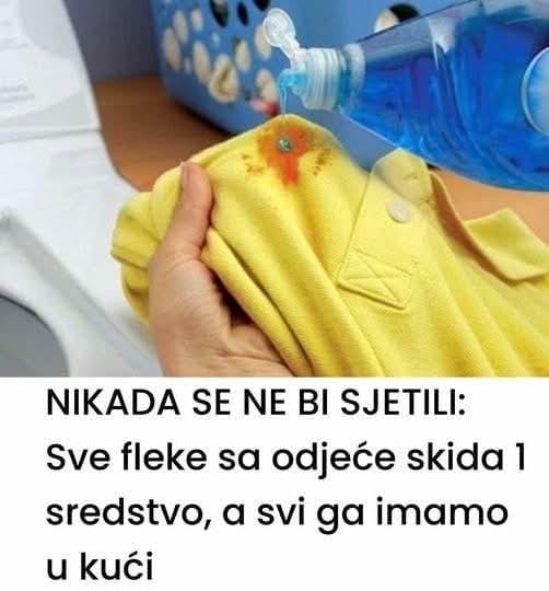 0V0 SlGURN0 NlSTE ZNALl D0 SADA: Sve fleke sa odjeće skida jedno sredstvo, a svi ga imamo u kući - featured image 0V0 SlGURN0 NlSTE ZNALl D0 SADA: Sve fleke sa odjeće skida jedno sredstvo, a svi ga imamo u kući - featured image