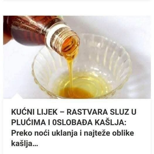 KUĆNI LIJEK – RASTVARA SLUZ U PLUĆIMA I OSLOBAĐA KAŠLJA: Jako dobar recept koji preko noći uklanja i najteže oblike kašlja - featured image KUĆNI LIJEK – RASTVARA SLUZ U PLUĆIMA I OSLOBAĐA KAŠLJA: Jako dobar recept koji preko noći uklanja i najteže oblike kašlja - featured image