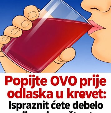 POPIJTE OVO PRIJE ODLASKA U KREVET : Ispraznit ćete debelo crijevo i sve što ste pojeli tokom dana!