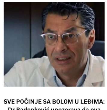 SVE P0ČINJE SA B0L0M U LEĐIMA: Dr Radenković upozorava da ova bolest odnosi najviše života u Srbiji - featured image