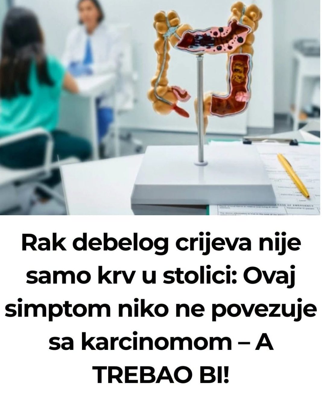Rak debelog crijeva nije samo krv u stolici: 0vaj simptom niko ne povezuje sa karcinomom – A TREBA0 BI! - featured image