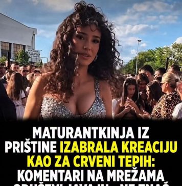 Maturantkinja iz Prištine izabrala kreaciju kao za crveni tepih: Komentari na mrežama oduševljavaju – ne znaš gde prvo da gledaš, dekolte, šlic i šljokice… - featured image