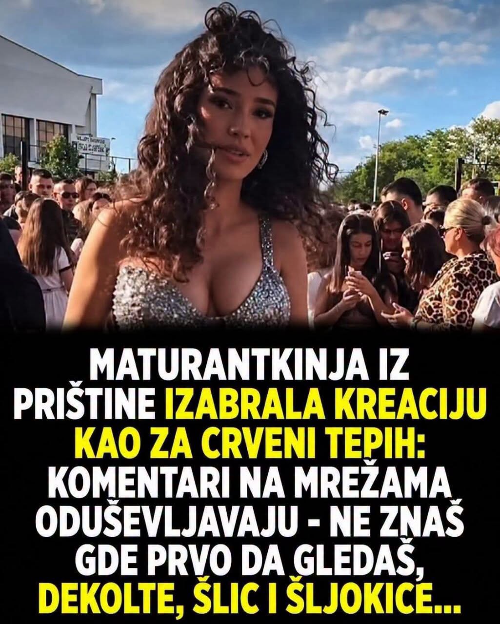 Maturantkinja iz Prištine izabrala kreaciju kao za crveni tepih: Komentari na mrežama oduševljavaju – ne znaš gde prvo da gledaš, dekolte, šlic i šljokice… - featured image