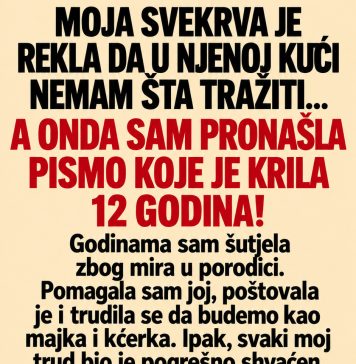 Svekrva me godinama odbacivala, a onda sam pronašla pismo koje je promijenilo sve - featured image