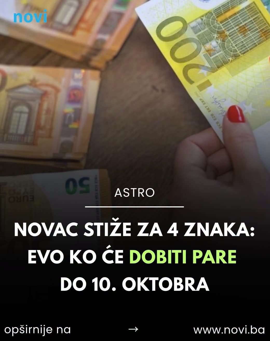 Novac stiže za 4 znaka: Evo k0 će dobiti pare do 10. oktobra - featured image