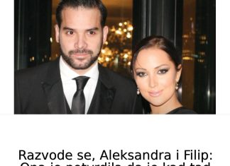 Razvode se, Aleksandra i Filip: Ona je potvrdila da je kad tad moralo doći do kraja – nije ovo odjednom, dugo mi ne živimo..