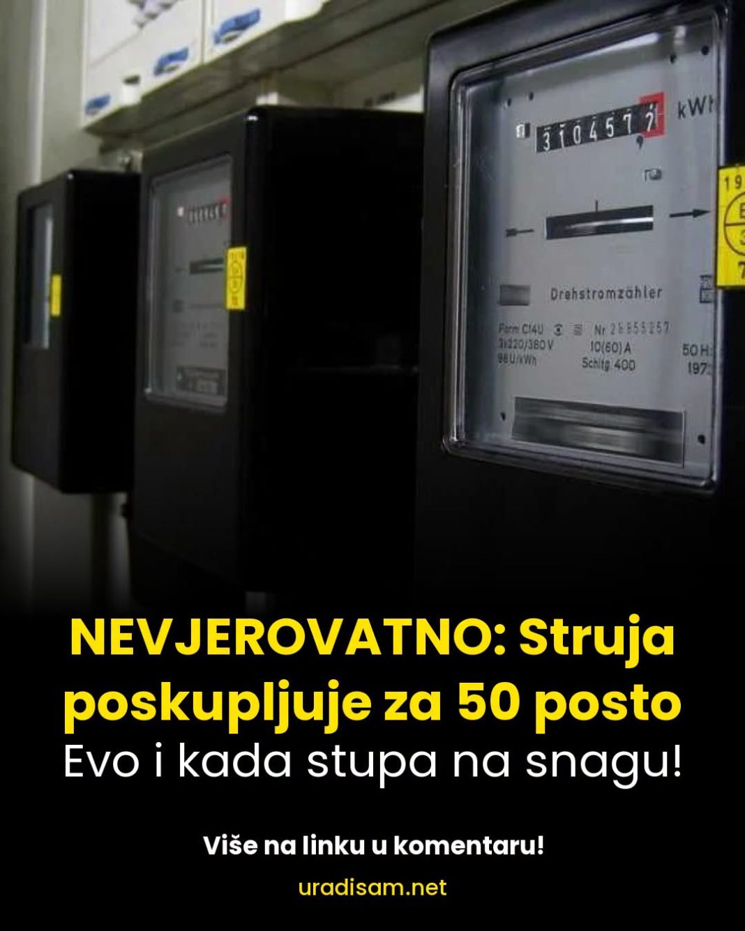 NEVJEROVATNO: Struja poskupljuje za 50 posto! Evo i kada stupa na snagu! - featured image NEVJEROVATNO: Struja poskupljuje za 50 posto! Evo i kada stupa na snagu! - featured image