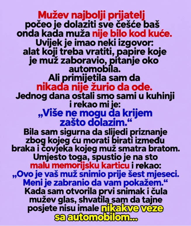 Suprugov najbolji prijatelj pokazao joj je snimke koje nije očekivala: Jedan detalj otkrio je da dvostruki život traje mesecima - featured image Suprugov najbolji prijatelj pokazao joj je snimke koje nije očekivala: Jedan detalj otkrio je da dvostruki život traje mesecima - featured image
