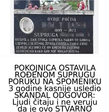 POKOJNICA OSTAVILA ROĐENOM SUPRUGU PORUKU NA SPOMENIKU 3 godine kasnije usledio SKANDAL ODGOVOR: Ljudi čitaju i ne veruju da je ovo STVARNO - featured image